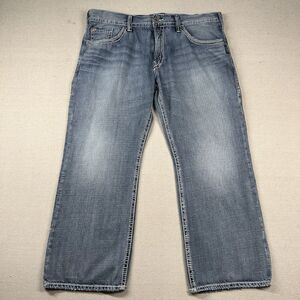 Vintage Silver Jeans Zac Mens‎ 40x29 90s Denim Y2K Straight Leg Baggy Loose Mid